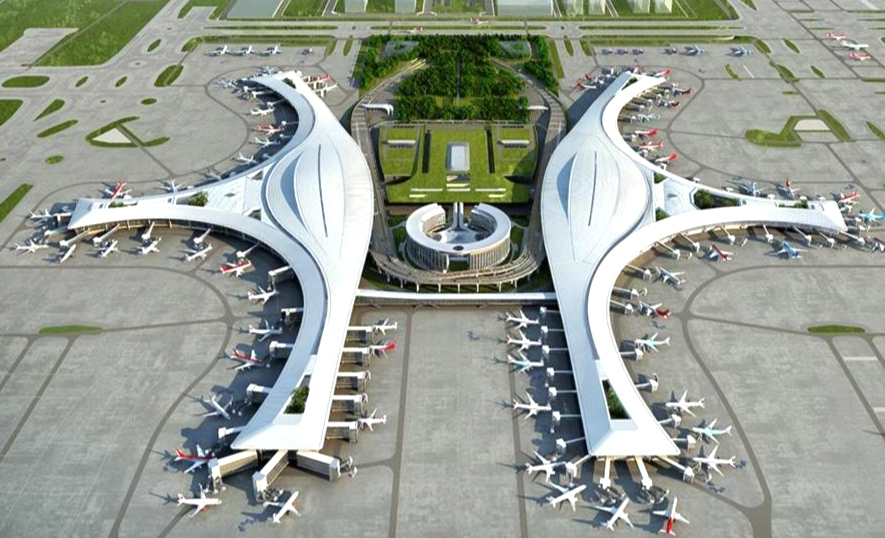 天府機(jī)場候機(jī)廳慕墻鋼結(jié)構(gòu)